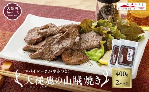 【失敗なし！焼くだけ簡単スパイシー】大槌鹿の山賊焼き 200g×1パック/200g×2パック計400g 【やみつきの味】岩手県産 天然鹿 鹿肉 味付肉 山賊焼 ジビエ ヘルシー 低カロリー つまみ あて おかず ご飯のお供 赤身 冷凍 加工肉 ギフト