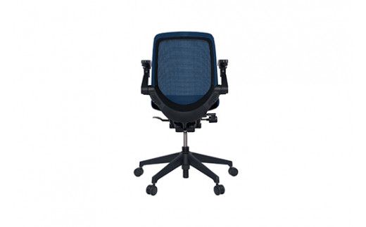 イトーキ『ノートチェア』メッシュバック抵抗付ウレタン双輪キャスター張地：ネイビーブルー（KJ187JVM1T1B2CF）【EI092W】