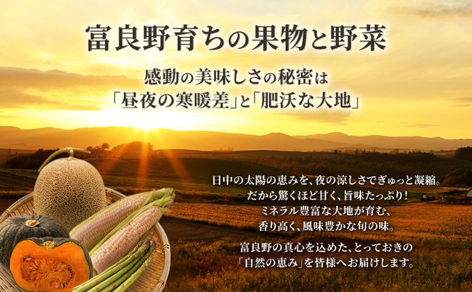 2026年夏～発送 富良野の人気の野菜 定期便 年4回  北海道 富良野産 とうもろこし メロン かぼちゃ 野菜 ふらの とうきび アスパラ かぼちゃ 美味しい 甘い 