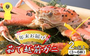 茹で越前ガニ【年末お届け】食通もうなる本場の味をぜひ、ご堪能ください。約2kg以上（3～6杯）訳あり（脚折れ含む）越前がに 越前かに ずわいがに かに カニ ボイルガニ 蟹 