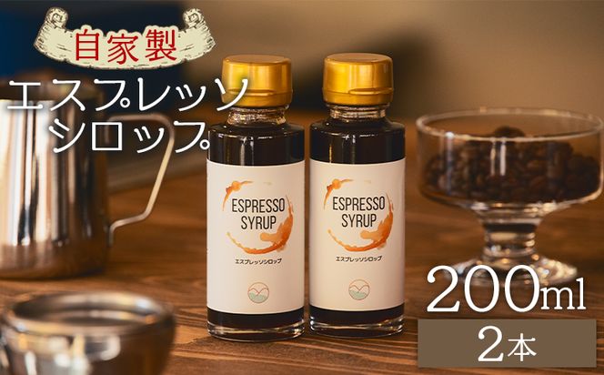 コーヒー 自家製エスプレッソシロップ 2本 合計200ml - コーヒー 珈琲 シロップ トッピング アレンジ 炭酸割り カフェオレ 牛乳 ジュース ドリンク 希釈 アイス tc-0014