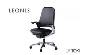 イトーキ レオニスチェア ブラック【LEONIS / 革張り・レザータイプ / ハイバック / ナイロンキャスター / ベースカラー・アルミダイキャストミラー仕上げ / 完成品 / 日本製】 KJ-215LMZ9T1F (KJ-215LM-Z9T1)【EI027W】
