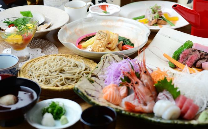 日経新聞お取り寄せランキング全国1位の店　そばの栽培から茹で方まで徹頭徹尾のこだわり　石挽き十割(いしびきじゅうわり)そば　老梅庵（ろうばいあん）食事券￥10,000 【そば 蕎麦 十割そば 石臼 手打ち 食事券 チケット ランチ ディナー 和食 居酒屋 会食 天ぷら 刺身 料理 焼酎 魚 肉 旅行 観光 おすすめ 人気 家族 ファミリー 夕食 昼食 三重県 四日市市 ふるさと納税】