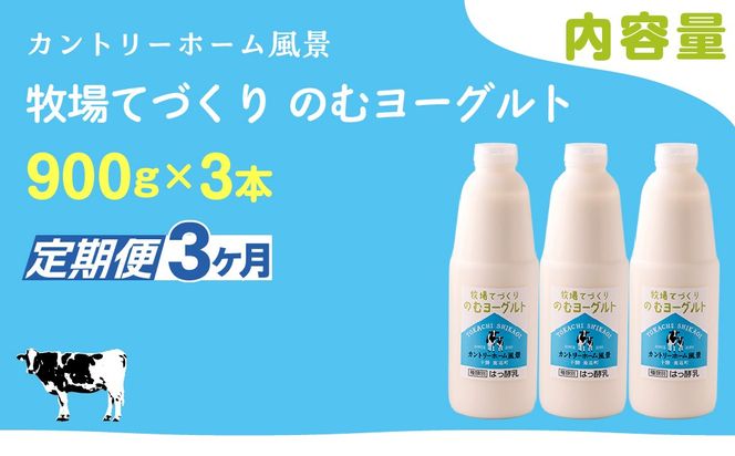 【定期3ヶ月】のむヨーグルト 900g ×3 SKB036