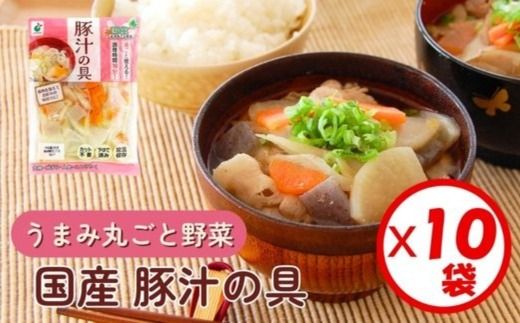 「うまみ丸ごと野菜 国産豚汁の具 390g」×10袋 ※離島への配送不可