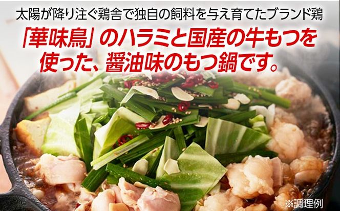 福岡「華味鳥」もつ鍋セット(3～4人前)　 お取り寄せグルメ　お取り寄せ 福岡 お土産 九州 ご当地グルメ 福岡土産 取り寄せ 福岡県 食品