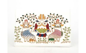 【文庫屋大関】パーソナルホルダー　ふくろう【皮革工芸品】 民芸品 雑貨 日用品 文房具 革小物 牛革 ファイル ケース 