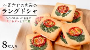 ふるさとの恵みのラングドシャ 8枚入り ラングドシャ ホワイトチョコレート 薄焼き クッキー ミニトマト 三つ葉 焼菓子 焼き菓子 クッキー スイーツ 洋菓子 小袋 プレゼント ギフト 贈り物 手土産