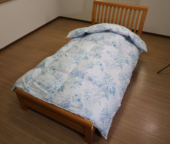 立体キルト羽毛ふとん　ローラ　ブルー色 322032_AG013VC02