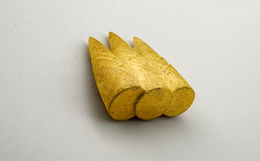 FYN5-047 西川町 工芸品 純金(K24) 月山筍 26.5g 純金 金金 金 24金 K24 K ゴールド 日本製 ハンドメイド 手作り 置物 オブジェ 貴金属 ジュエリー 贈答 贈り物 ギフト 記念日 誕生日 プレゼント X線分析検査証明書付 山形県 月山