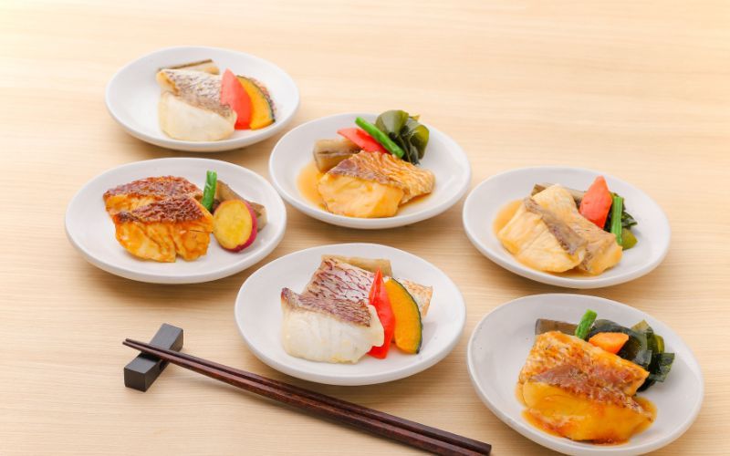 レンジで簡単!近大生まれマダイ惣菜 6種詰合せ(計9食入)おかず お惣菜 西京漬け 近畿大学 詰め合わせ セット [akd011A]