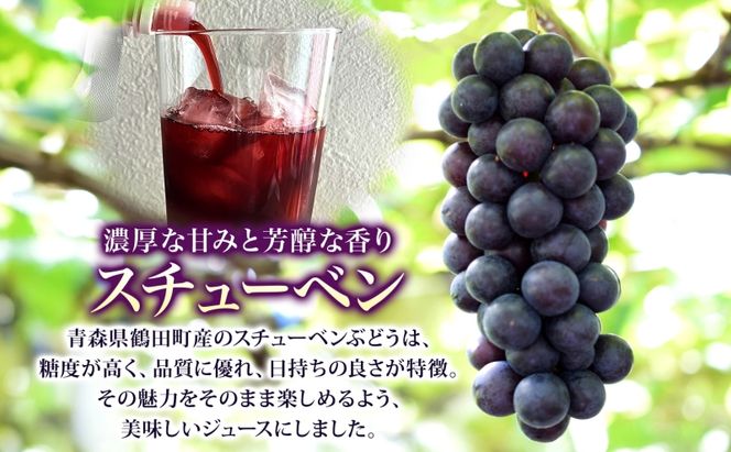  道の駅つるた オリジナル スチューベンジュース パウチパック 180g × 5パック スチューベン ジュース ぶどうジュース 100% ストレート 青森県産 パウチ 葡萄 フルーツジュース 果実飲料 おやつ 飲みきり アウトドア 青森県 鶴田町