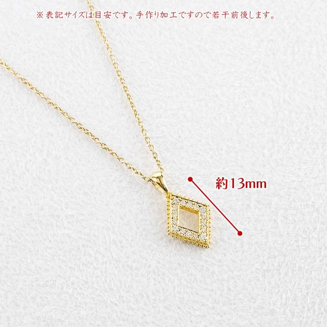 純金 24金 ペンダントトップ レディース 菱形 ダイヤモンド ネックレス ひし形 金 ゴールド 24k ミル打ち お守り シンプル 人気 ジュエリー251001203dk24 SWAA358