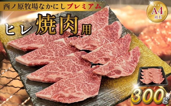 宮崎県西ノ原牧場・なかにしプレミアム和牛ヒレ焼肉用 300g（ヒレ A4 A5 国産 牛肉 肉 黒毛和牛 お肉 焼肉 BBQ 赤身 限定）