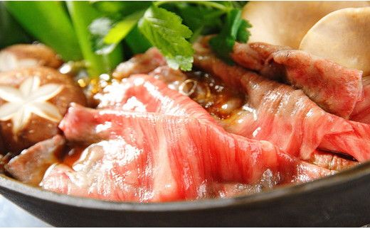 【カネ吉山本】近江牛すきやき用[赤身]　【500ｇ】【Y093W1】（国産牛　和牛　ブランド牛　ブランド和牛　黒毛和牛　牛肉　肉　高級　人気　おすすめ　神戸牛　松阪牛 に並ぶ 日本三大和牛 近江牛）