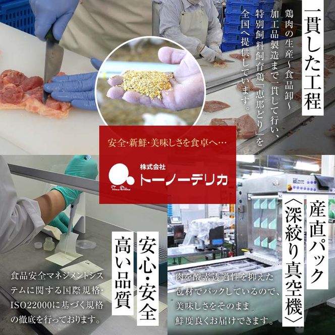 【定期便・6回】産地直送！恵那どり もも肉・むね肉6枚セット 小分け 真空パック 大容量 セット 鶏肉 F4N-2481