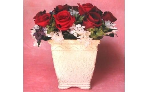 【日付指定可能】 プリザーブドフラワーローズ１０輪　プリザーブドフラワーアレンジメント レッド 薔薇 バラ ギフト プレゼント ラッピング 産地直送 インテリア お花 フラワー H193-040