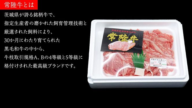 常陸牛 切り落とし 約 600g （茨城県共通返礼品：行方市） ひたちぎゅう 黒毛和牛 牛肉 ひたち牛 ブランド牛 切り落し 切落し [EQ021us]