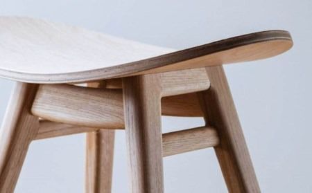 nomade stool 〈 Oak × Plywood / natural 〉 糸島市 / nomade design [AIF001]