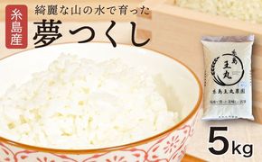 【令和7年産】糸島産 夢つくし 5kg 糸島市 / 糸島王丸農園 ( 谷口汰一 )【いとしまごころ】[AAZ001]