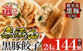 ＜容量・配送が選べる＞鹿児島黒豚「短鼻豚」無添加餃子 1パック 12個入 (24個・48個・96個・3回定期便)【鹿児島ますや】姶良市 ギョーザ 餃子 無添加 惣菜 おかず おつまみ 冷凍 黒豚 国産野菜 ぎょうざ a441 a442 a880 a1112