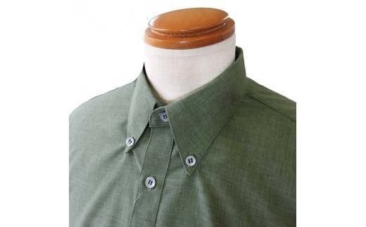 みんさウェア ボタンダウン（抹茶） 男性用 AI-20-21-22