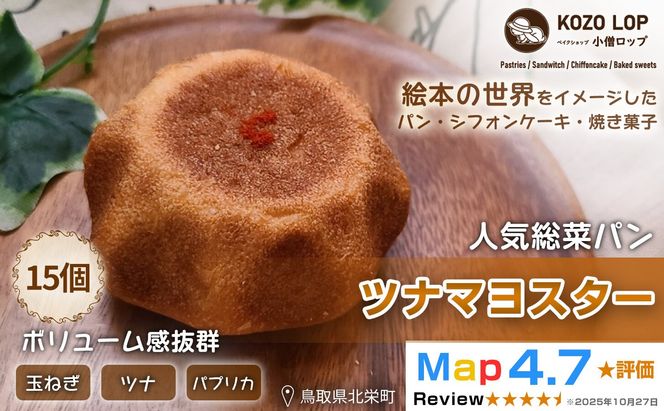 1163.【鳥取県産 人気総菜パン】ツナマヨスター 15個 313726_BD044