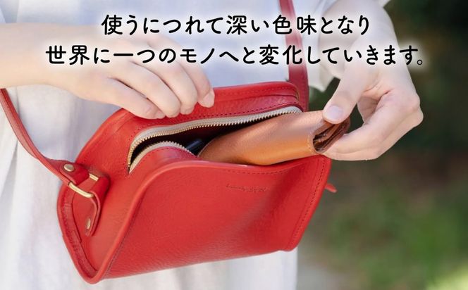 ラウンド ファスナー の ショルダー バッグ 《糸島》【LADIES&GENTLEMEN】 革製品 革鞄 カバン [ADK018] 柔らかくて使いやすい  休日を彩る可愛いショルダーバッグ
