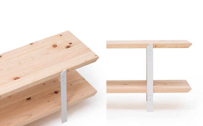 テレビボード 無垢材 ひのき kinari TV bord(キナリ TVボード) 【幅150cm×奥行31cm】 脚の色が選べる 白 or 黒 M-mq-A02A 【幅150cm×奥行31cm】