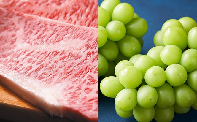 フルーツ 肉 2026年 先行予約 晴れの国 おかやま の 旬のフルーツと A5等級 黒毛 和牛 5回 定期便 ぶどう 牛肉 梨 岡山県産 国産 ギフト 果物 お肉 
