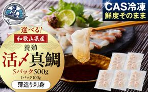 活〆 真鯛 薄造り 刺身 100g × 5パック 304018_C013
