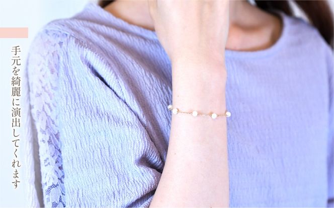 K10　イエローゴールド　アコヤパール　ブレスレット　管理番号630416 218-186