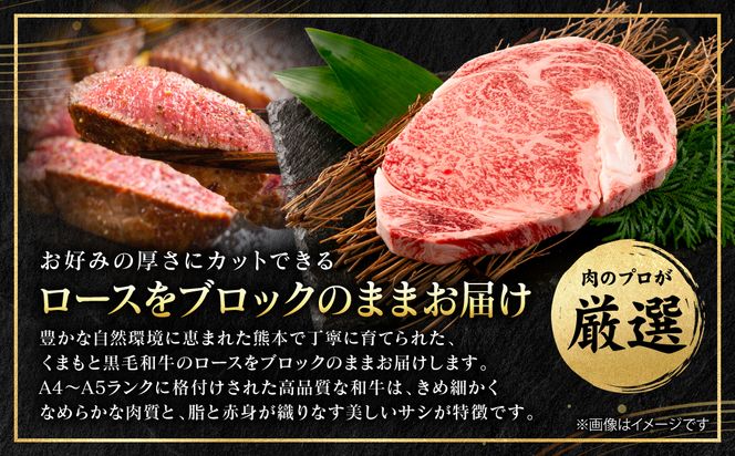 【A4～A5ランク】 くまもと黒毛和牛 ロース ブロック 約1.5kg （約500g×3パック） 和牛 牛肉 お肉 ロース 黒毛和牛 冷凍 焼肉 BBQ おかず ギフト 熊本県 八代市