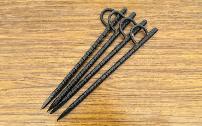 鍛造ペグ 45cm 4本セット / キャンプ キャンプ用品 ペグ キャンプ場 アウトドア用品 / 南島原市 / 重光刃物鍛造工場[SEJ016]
