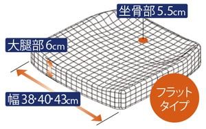 クッション 体圧 分散 タカノクッション MOLA フラットタイプ 38幅 ｜ 姿勢 サポート 体圧分散 姿勢保持 座る 長時間 オフィスワーク 車いす 長野県 伊那市 信州【095-07】