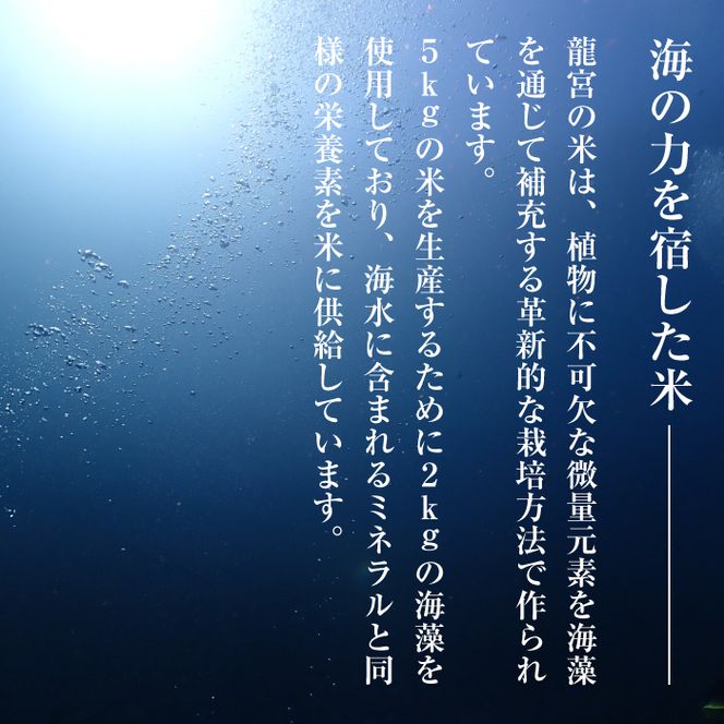 【定期便12ヶ月】龍宮の米 淡路島産 海藻肥料栽培米 5.0kg