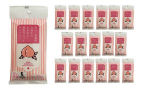 岡山 ・ 赤磐市産 白桃 から生まれた 除菌 ウエットティッシュ （10枚入り）×18個 雑貨 日用品 アップサイクルプロダクト Heart for Art project 廃棄物 リサイクル 