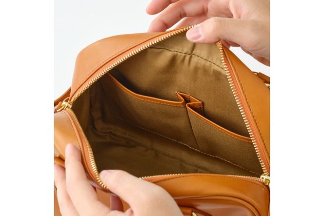 SOMES ER-56 2WAY ミニボストン M (ブラウン) [ソメスサドル 北海道 砂川市 12260859] バッグ ボストンバッグ ショルダーバッグ レザー 本革 牛革 皮 鞄 かばん