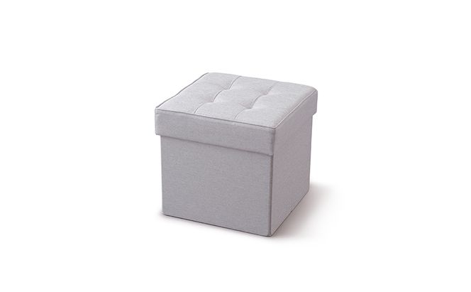 スツール 収納 フタ付き 一人掛け 1人掛け 折りたたみ収納スツール レギュラー SSTR-38 ライトグレー アイリスオーヤマ 収納スツール 椅子 イス チェア オットマン BOX インテリア 