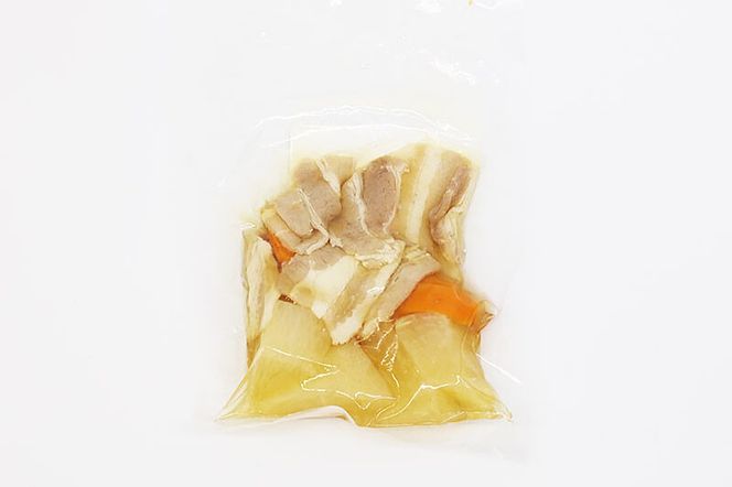 国産原料 豚バラと大根の煮物 150g×4パック [ぶた肉 ブタ肉 大根 だいこん ダイコン 人参 にんじん ニンジン]|06_kkm-410401