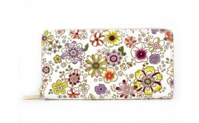 【文庫屋大関】 大容量　ぐるっとファスナーの長財布　みつばち【皮革工芸品】 ファッション小物 民芸品 