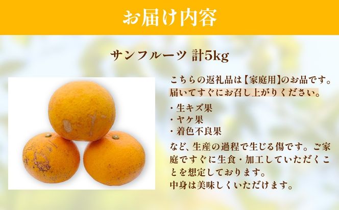 【先行予約】【家庭用】浅野農園のサンフルーツ計5kg ※離島への配送不可（2027年3月中旬頃より順次発送予定）IKTAC010