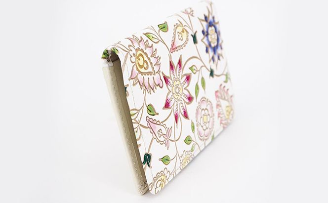 パスケース 花更紗 文庫屋大関 名刺入れ カードホルダー 名刺ケース 名刺ホルダー カード入れ 定期入れ 定期ケース 雑貨 生活雑貨 小物 革小物 革製品 本革 日用品 民芸品 工芸品 東京 東京都 墨田区