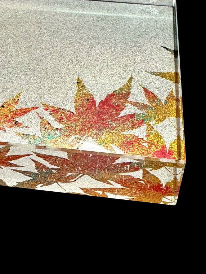 すし下駄 紅葉 梨地ホワイト ［NF292］ 303446_CU90113