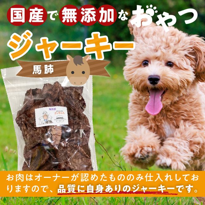 【総量260g】犬猫用 国産無添加おやつジャーキー 馬肺（肉）［143O19］