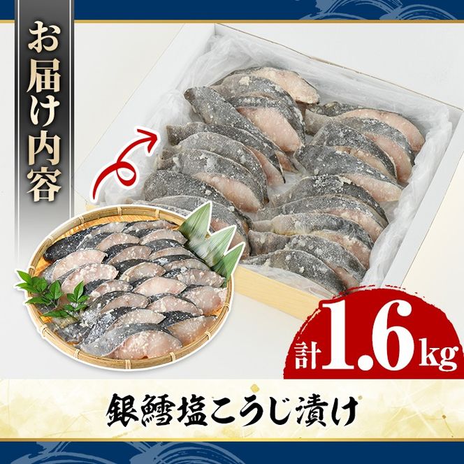 銀鱈塩こうじ漬け(計1.6kg) たら タラ おかず おつまみ 惣菜 漬魚 漬け魚 塩麹漬け リピート 魚介類 海産物 冷凍 加工品 国内加工 加熱調理【グローバルフーズ】akn061-16