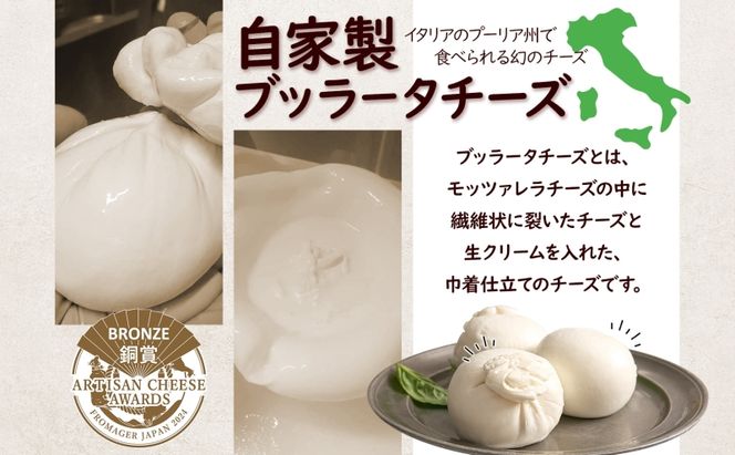 3ヶ月定期便 自家製チーズ ブッラータチーズ160g 2個 出来立て 神奈川県産 幻のチーズ ブッラータ 手作り Osteria e Bottega S 神奈川県 湘南 茅ケ崎 フレッシュチーズ  おつまみ ピザ 神奈川県 茅ヶ崎市