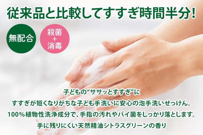 【お手頃BOX】シャボネット ササッとすすぎ泡手洗いせっけん 本体大型500ml×12本【植物性 天然精油 お子様 こども すすぎが楽 安心安全】(CL127-SB12)