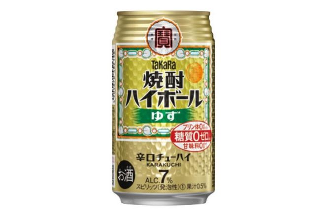 宝焼酎ハイボール　ゆず　350ml缶　24本　タカラ　チューハイ-[G471]