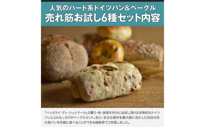 ドイツパン＆ベーグル 6種セット(ドイツ産ライ麦＆国産小麦 使用) | パン 冷凍 保存可 リベイク 詰め合わせ グルメ